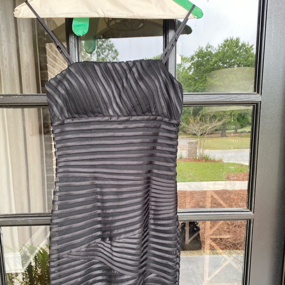 Leather and lace dress